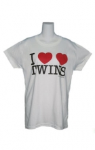 I Heart Twins Womens T-Shirt