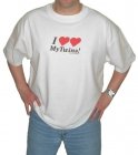 I Heart My Twins Mens T-Shirt